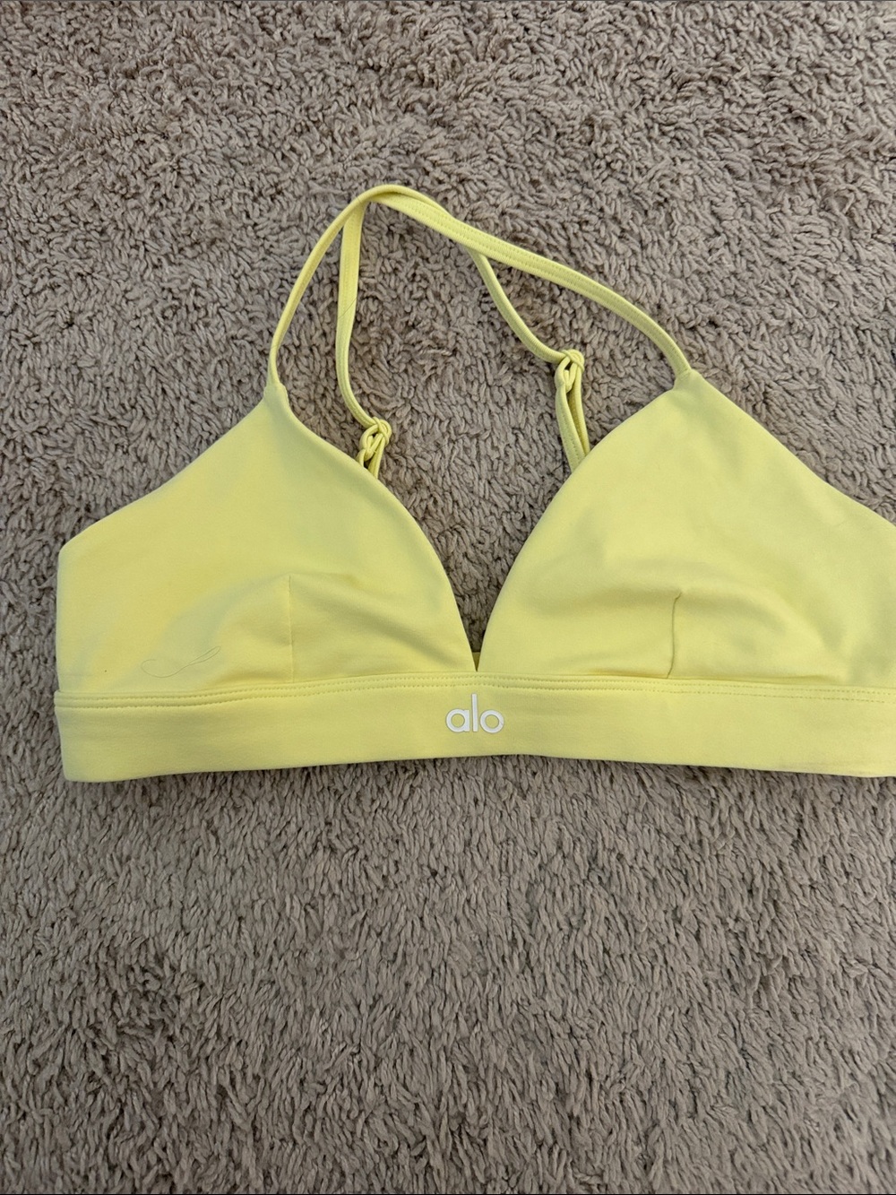 ALO Yoga Yellow sunshine sports bra small